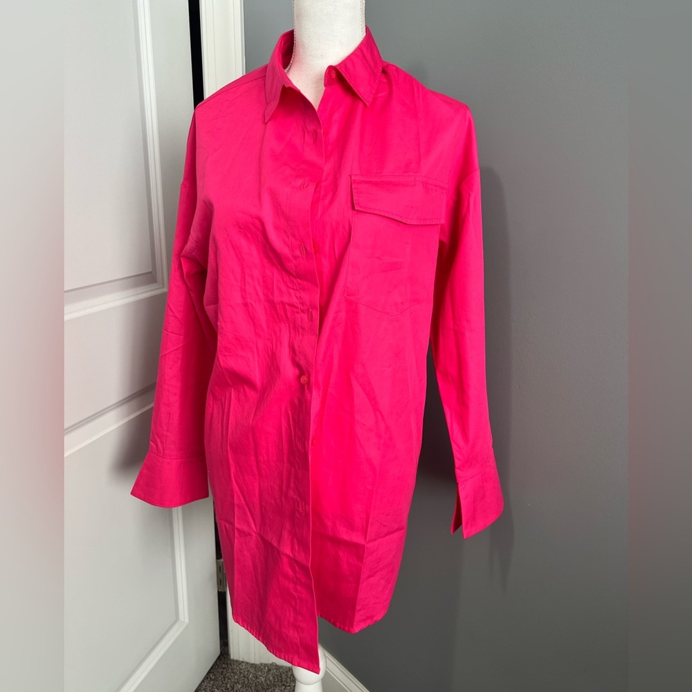 Pink oversize top new with tags from prettylittle thing